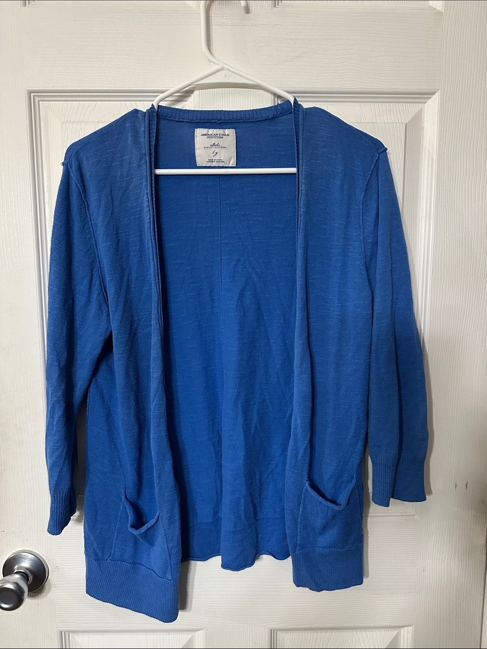 American Eagle Outfitters Royal Blue Open-Front Women's Cardigan